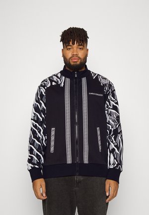 UNISEX - Zip-up sweatshirt - black/white/grey