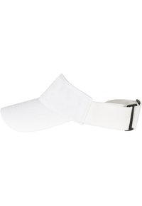 Valge äärisega visor-kork, millel on lai äär ja pehme, struktuurita kroon. Omab taga reguleeritavat rihma plastist klambriga.
