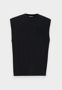 PADDED SHOULDER SLEEVELESS - Top - black
