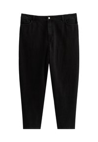 CURVES HIGH WAIST CUFFED MOM - Jeans slim fit - black