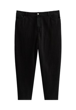 New Look Curves CURVES HIGH WAIST CUFFED MOM - Slim fit jeans - black