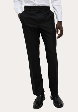 REGULAR FIT - Kostymbyxor - black