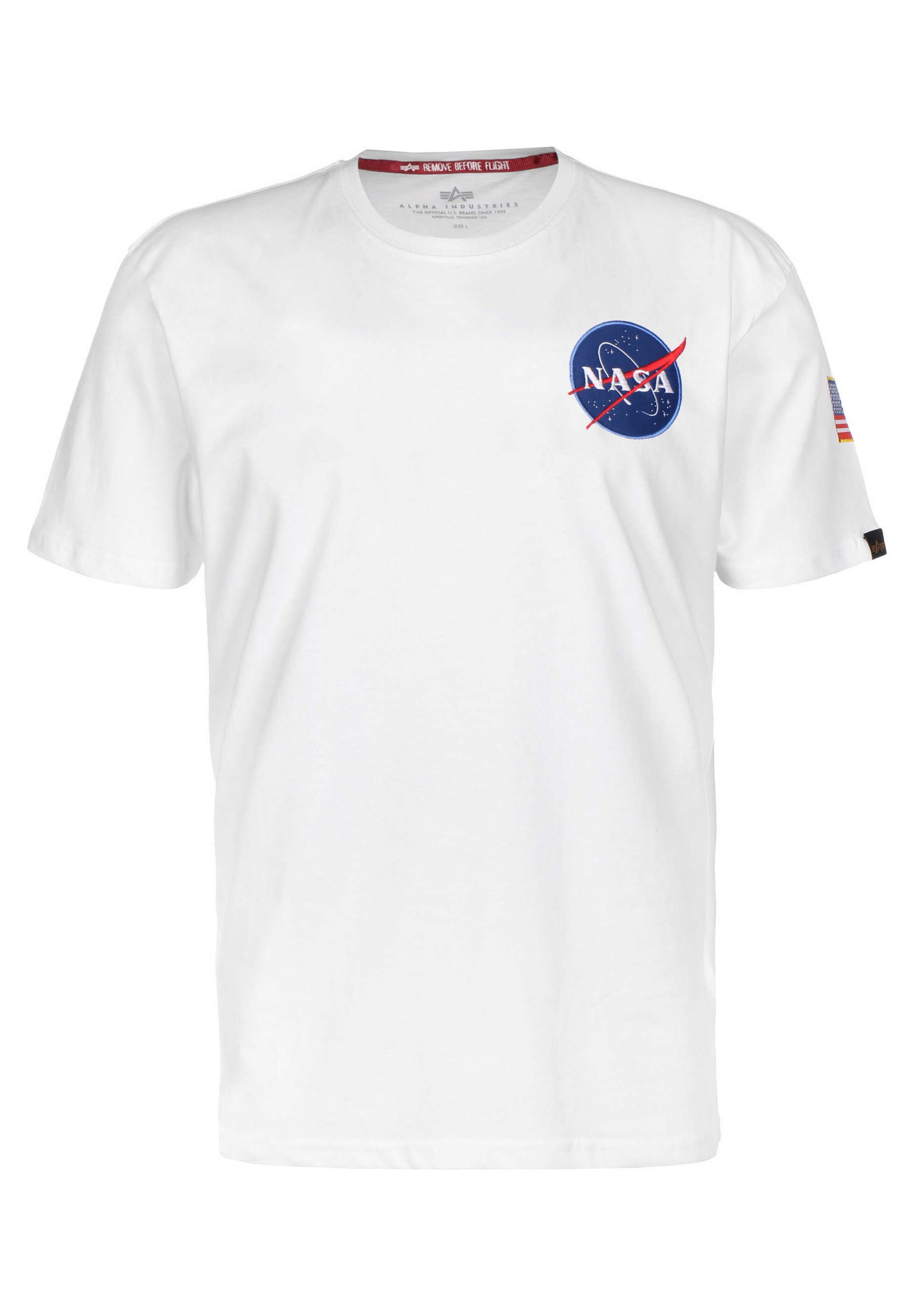 Alpha Industries SPACE SHUTTLE T - T-shirt z nadrukiem/biały