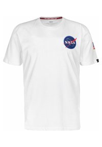 Alpha Industries - SPACE SHUTTLE T - T-shirt print - white Miniatuurafbeelding 1