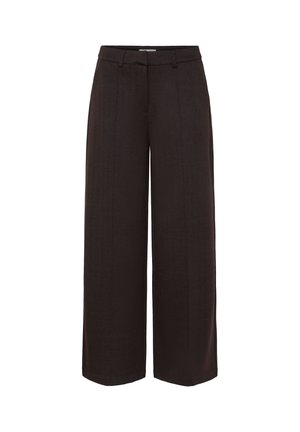 ICHI, IHKATE SUS OFFICE JACQUARD PA - Pantalon classique - black brown herringbone