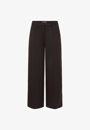 ICHI, IHKATE SUS OFFICE JACQUARD PA - Pantalon classique - black brown herringbone