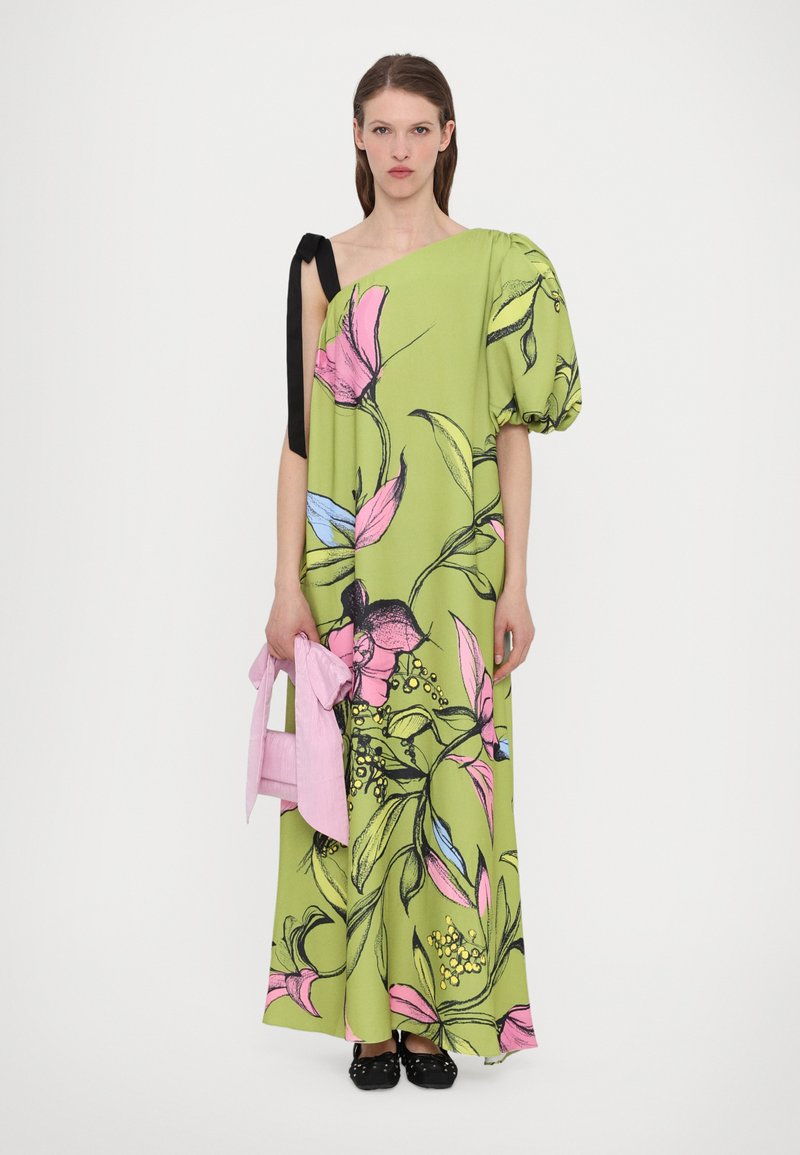 green emerald velvet dress Stine Goya Ruffle Tank Dress main image 1