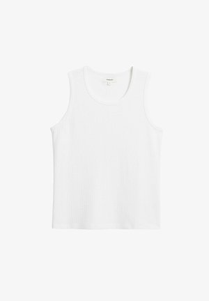 Kappahl, POINTELLE SLIM FIT TANK TOP - Top - white