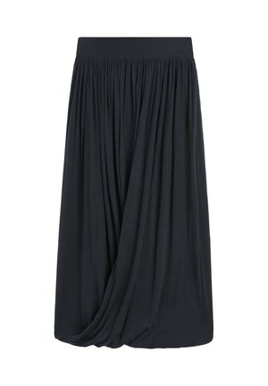 Massimo Dutti, DRAPED BALLOON MIDI SKIRT - Jupe ballon - mottled dark blue