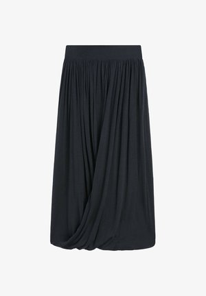 Massimo Dutti, DRAPED BALLOON MIDI SKIRT - Gonna a palloncino - mottled dark blue