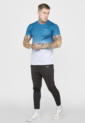 FADE - Print T-shirt - teal white