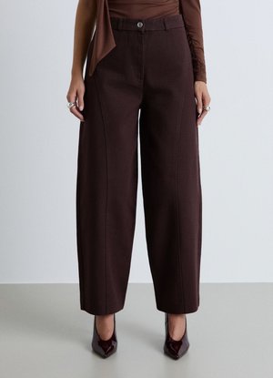 Calliope, PANTALONE LUNGO TINTA UNITA - Pantaloni - cioccolato scuro