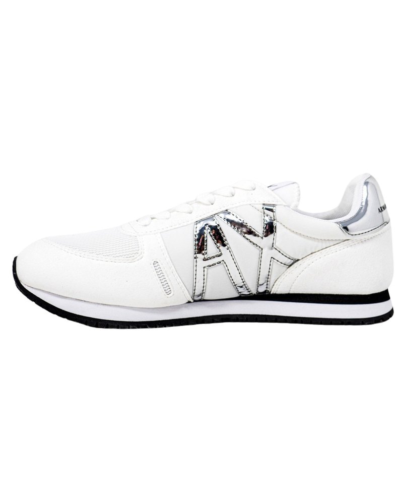 Armani Exchange LACE UP  - Sneaker low - white+silver