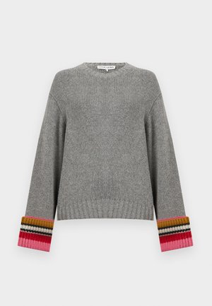 CHUNKY SLEEVE SWEATER - Svetrík - light grey/pink