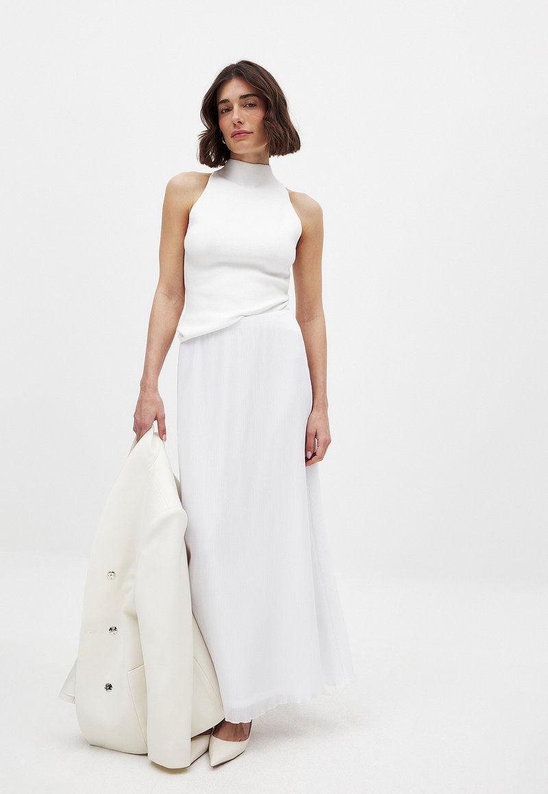 NA-KD Maxi skirt offwhite/white