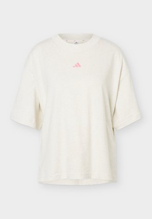adidas Sportswear, 3 STRIPES STUDIO BOYFRIEND TEE - Printtipaita - chalk white melange