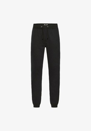 Zwarte joggingbroek van katoenmix, met een elastische tailleband met trekkoord, taps toelopende pijpen en gebreide boorden voor een goede pasvorm.