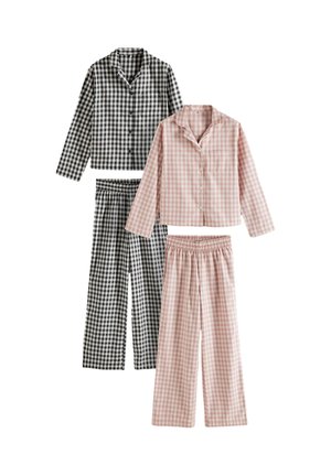 2 PACK SET - Komplet pižame - pink gingham check black gingham check