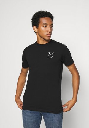ALDER OWL CHEST TEE - Basic T-shirt - black jet
