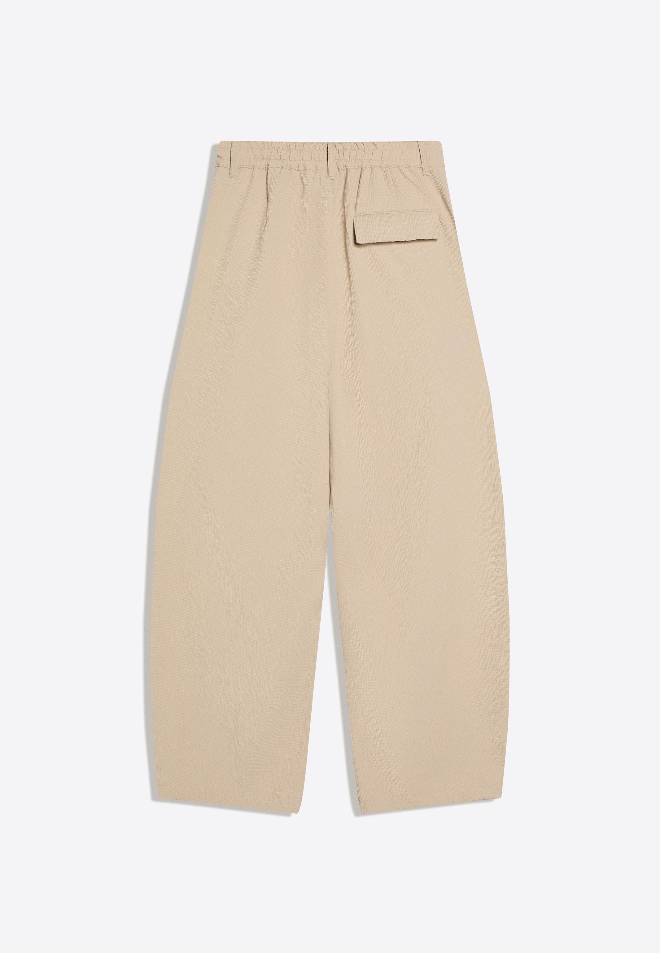 Bershka PLEATED SUPER BAGGY - Trousers - sand - Zalando.ie