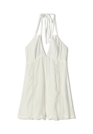 HALTER WITH TIE DETAIL - Tuta jumpsuit - white