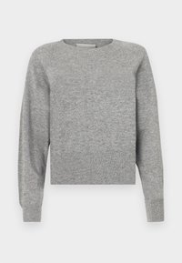 CREW NECK CROPPED - Striktrøje - light grey melange