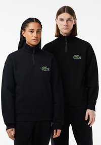 Lacoste - HALFZIP HIGH UNISEX - Bluză de molton - black Imagine miniatură 1