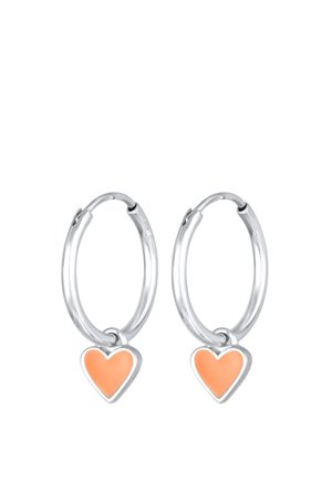 DAINTY VIVID HEART - Ohrringe - orange