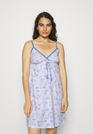 STRAPS SHORT NIGHTDRESS - Noční košile - blue