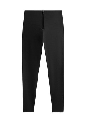 HIGH-RISE COMPRESSIVE ANKLE-LENGTH WITH ZIP - Tights - black
