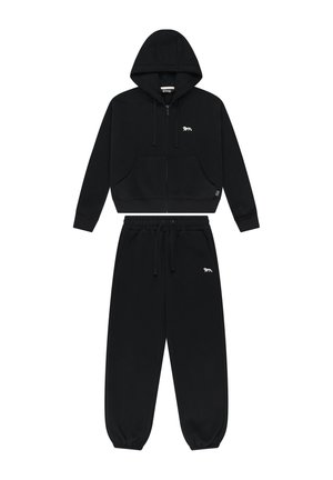 Lonsdale, LONSDALE FRAUEN TRAININGSANZUG MIT KAPUZE SUNDRIDGE SET - Trainingspak - black ecru