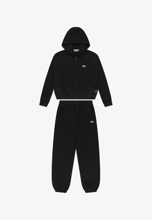 Lonsdale, LONSDALE FRAUEN TRAININGSANZUG MIT KAPUZE SUNDRIDGE SET - Tepláková súprava - black ecru