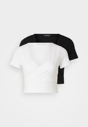 2 PACK - T-shirts basic - black/white