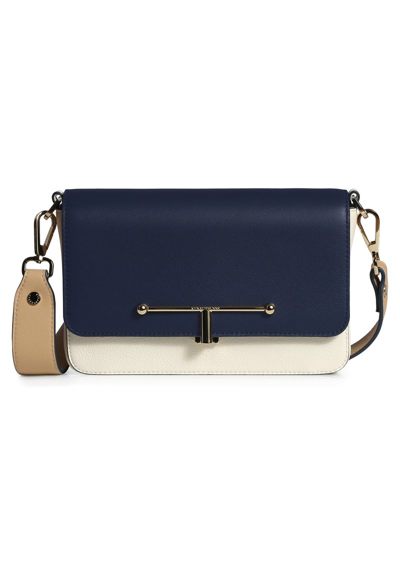 Strathberry MELVILLE OMNI - Across body bag - Vanilla/Navy/Latte  