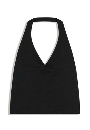Bershka, HALTER TOP - Débardeur - black