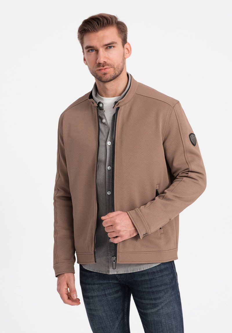 Ombre - BIKER - Chaqueta de entretiempo - light brown, Ampliar