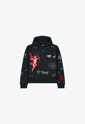 Mira Paris, FLASH TATTOO 2 SUPERHEAVY OVERSIZED BOXY HOODIE UNISEX - Kapuzenpullover - black