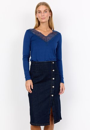KIMBERLY - Omlottkjol - raw blue denim