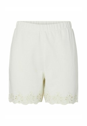 Pieces, SHORTS PCCHILLI SOMMER HW BRODERIE - Pantaloni sportivi - cloud dancer
