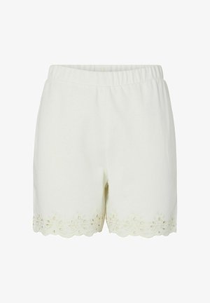 Pieces, SHORTS PCCHILLI SOMMER HW BRODERIE - Pantaloni sportivi - cloud dancer