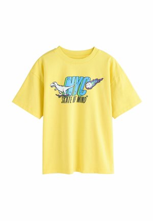 Next SHORT SLEEVE GRAPHIC STANDARD - T-Shirt print - yellow dino