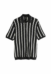 REGULAR FIT-SHORT SLEEVE VERTICAL STRIPE - Ing - black white