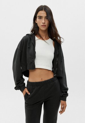 ZIP - Felpa con zip - mottled dark grey