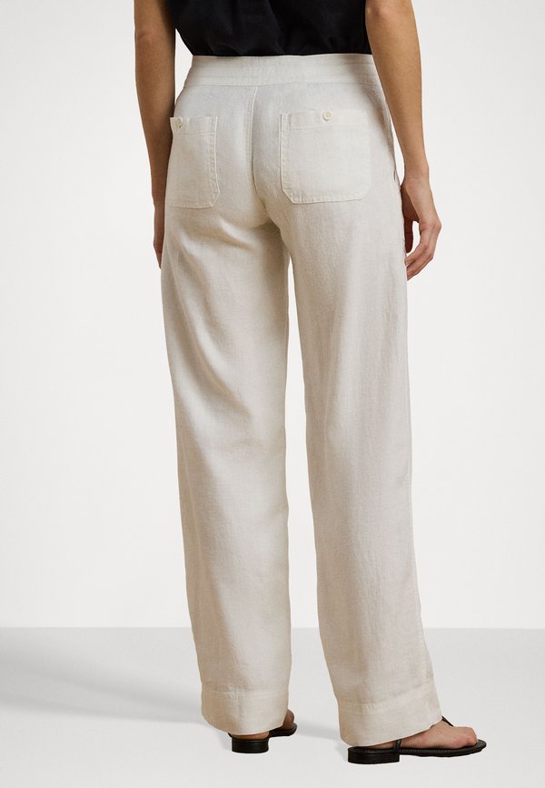 LINEN WIDE LEG PANT - Trousers3