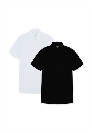 PACK OF 2 PLAIN - Polo - 1x White, 1x Black