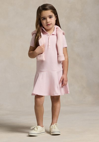 Polo Ralph Lauren STRETCH MESH POLO DRESS 2-6Y - Vestido informal - hint of pink/white