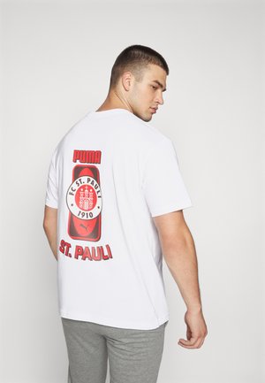 FCSP GRAPHIC TEE - Klubbkläder - white/espresso brown