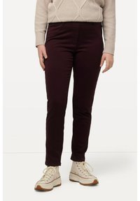 Ulla Popken ELASTIC WAIST STRETCH - Tygbyxor - dark red