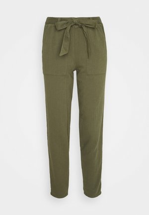 HERRINGBONE TROUSER - Spodnie materiałowe - khaki