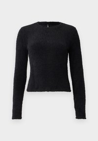 ONLY ONLCATERINA LIFE BOATNECK - Maglietta a manica lunga - black/birch/nero ONLY ONLCATERINA LIFE BOATNECK - Maglietta a manica lunga - black/birch/nero
